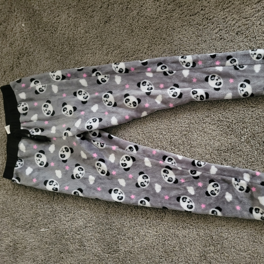 Grey panda pajama pants